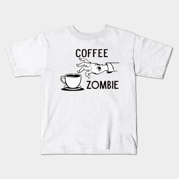 CAFE ZOMBIE Kids T-Shirt by Retro-Vintage0